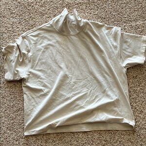 Casual High Neck Beige T-Shirt Lululemon